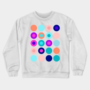 Big polka dots geometrical composition Crewneck Sweatshirt